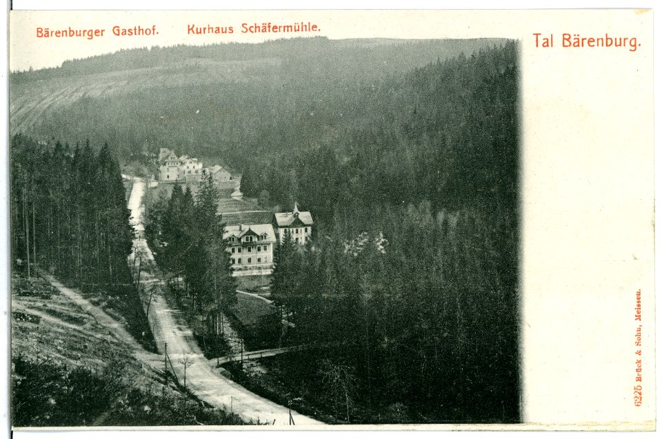 06225-Bärenburg-1905-Bärenburger Gasthof - Kurhaus Schäfermühle-Brück & Sohn Kunstverlag