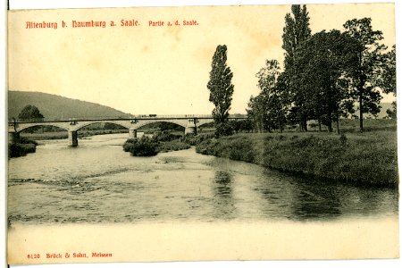 06120-Altenburg-1905-Saale mit Brücke-Brück & Sohn Kunstverlag