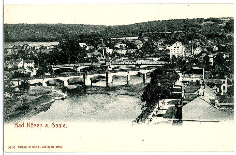 06156-Bad Kösen-1905-Bad Kösen mit Saale und Brücken-Brück & Sohn Kunstverlag