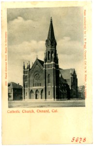 05678-Oxnard-1905-Catholic Church, Oxnard, California-Brück & Sohn Kunstverlag