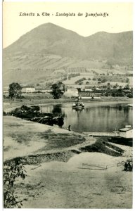 03908-Lobositz-1903-Landeplatz der Dampfschiffe-Brück & Sohn Kunstverlag