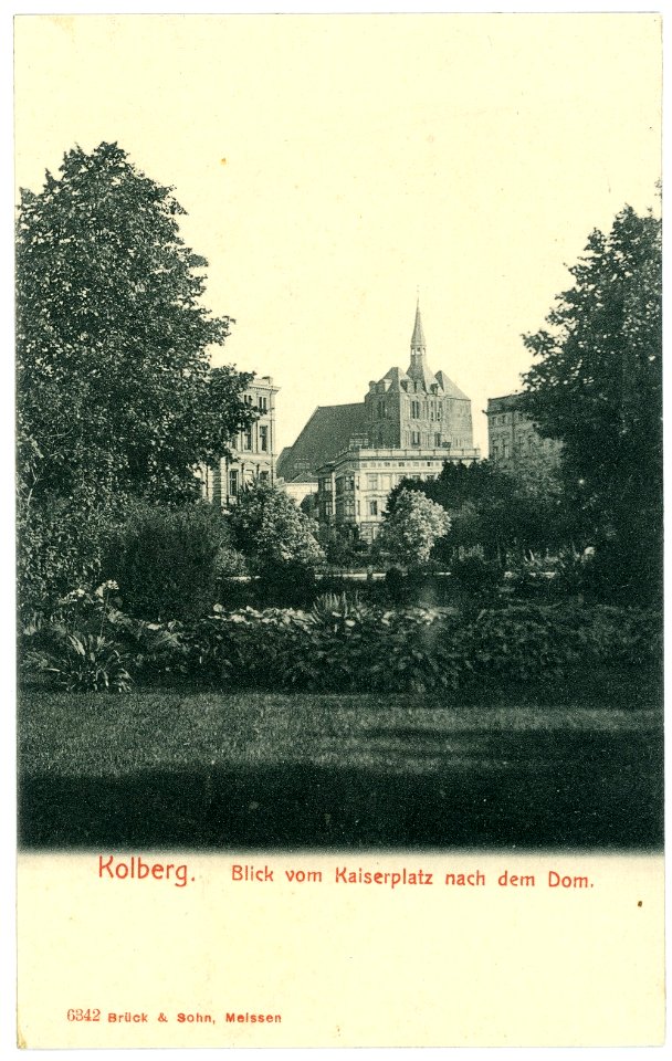 06342-Kolberg-1905-Blick vom Kaiserplatz nach dem Dom-Brück & Sohn Kunstverlag