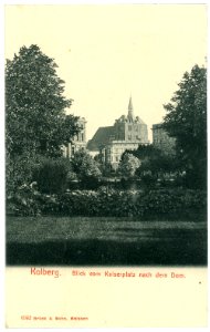 06342-Kolberg-1905-Blick vom Kaiserplatz nach dem Dom-Brück & Sohn Kunstverlag