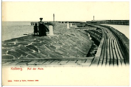 06335-Kolberg-1905-Auf der Mole-Brück & Sohn Kunstverlag