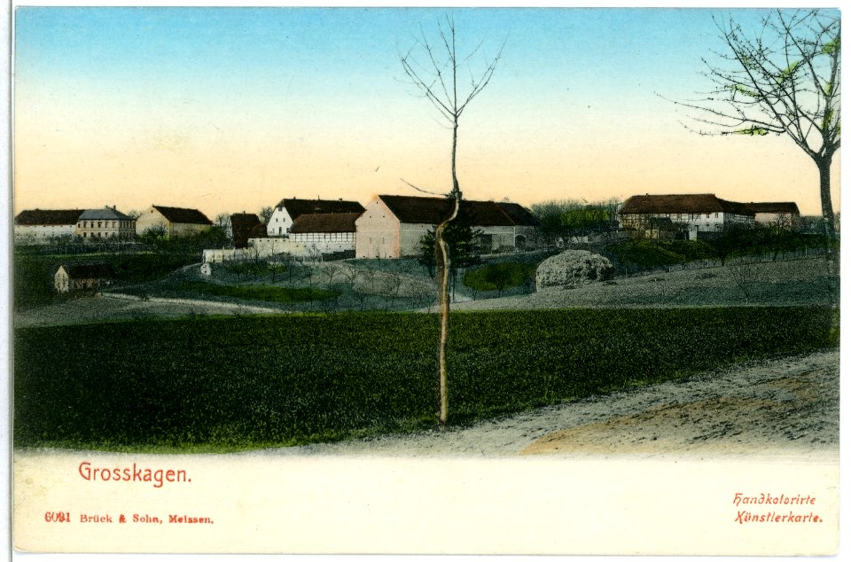 06091-Großkagen-1905-Blick ins Dorf-Brück & Sohn Kunstverlag