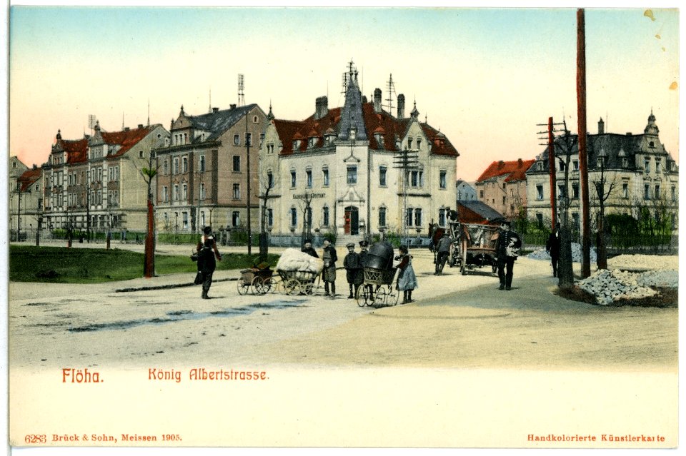 06283-Flöha-1905-König Albertstraße-Brück & Sohn Kunstverlag