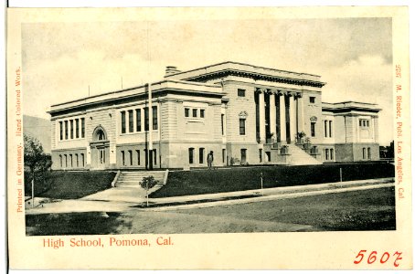 05607-Pomona-1904-High School, Pomona, California-Brück & Sohn Kunstverlag