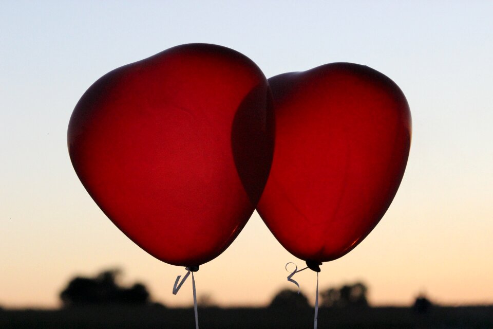 Heart shaped red wedding day