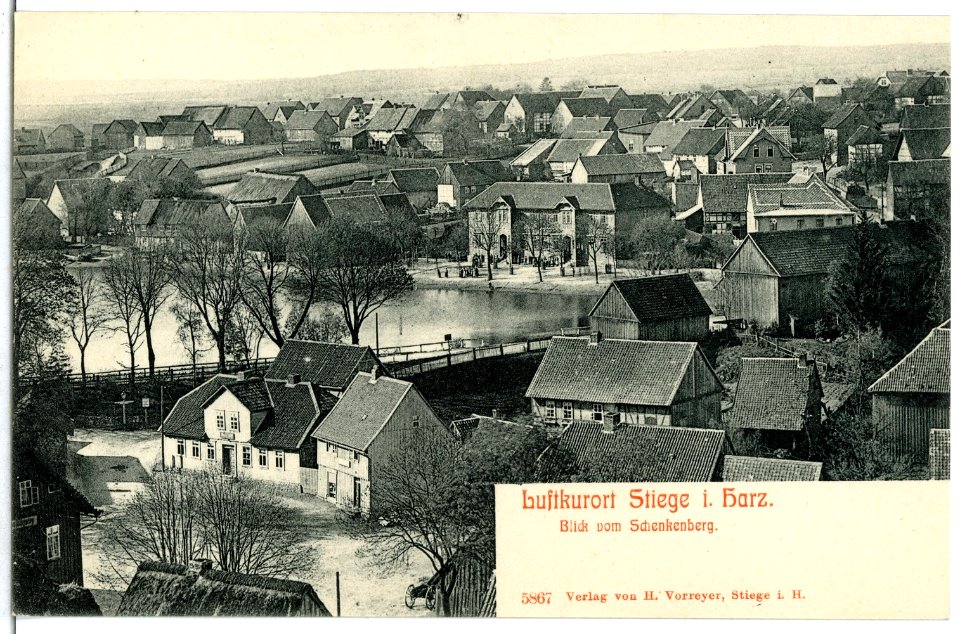 05867-Stiege-1905-Blick vom Schenkenberg auf Stiege-Brück & Sohn Kunstverlag