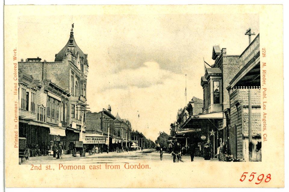 05598-Pomona-1904-2nd st., Pomona east from Gordon-Brück & Sohn Kunstverlag