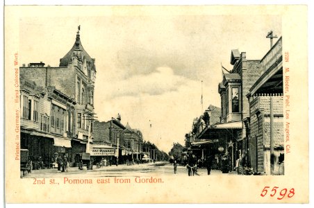05598-Pomona-1904-2nd st., Pomona east from Gordon-Brück & Sohn Kunstverlag