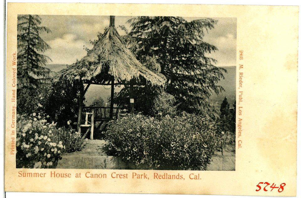 05748-Redlands-1905-Summer House at Canon Crest Park-Brück & Sohn Kunstverlag