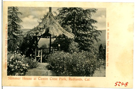 05748-Redlands-1905-Summer House at Canon Crest Park-Brück & Sohn Kunstverlag