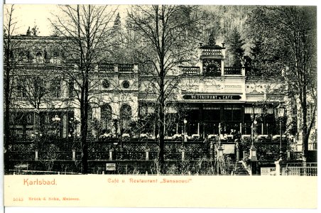 05145-Karlsbad-1904-Cafe und Restaurant Sanssouci-Brück & Sohn Kunstverlag