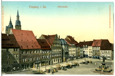 06040-Freiberg-1905-Obermarkt-Brück & Sohn Kunstverlag