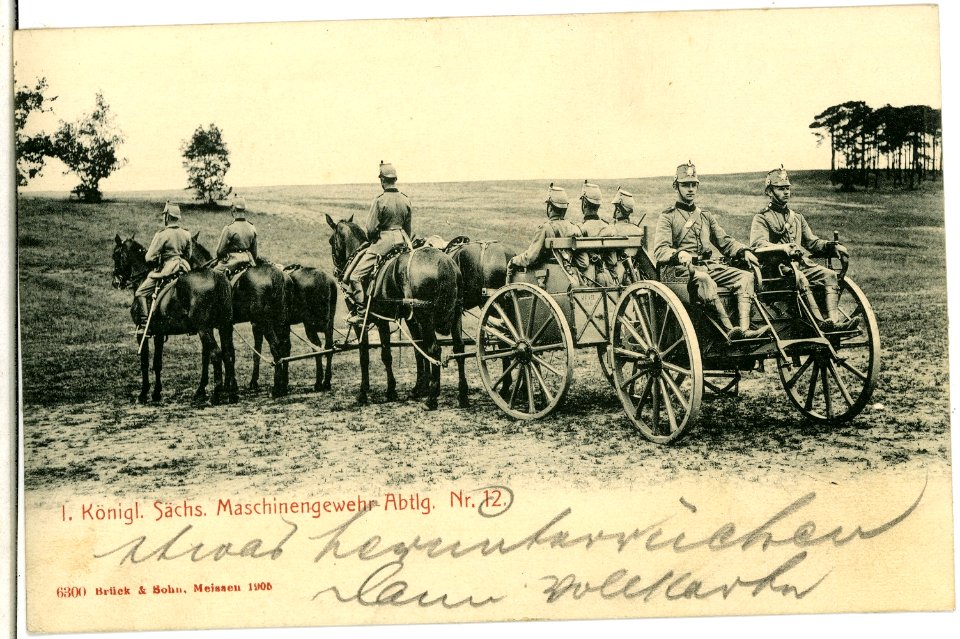 06300--1905-1. Königlich Sächsische Maschinengewehr-Abteilung Nr. 12-Brück & Sohn Kunstverlag