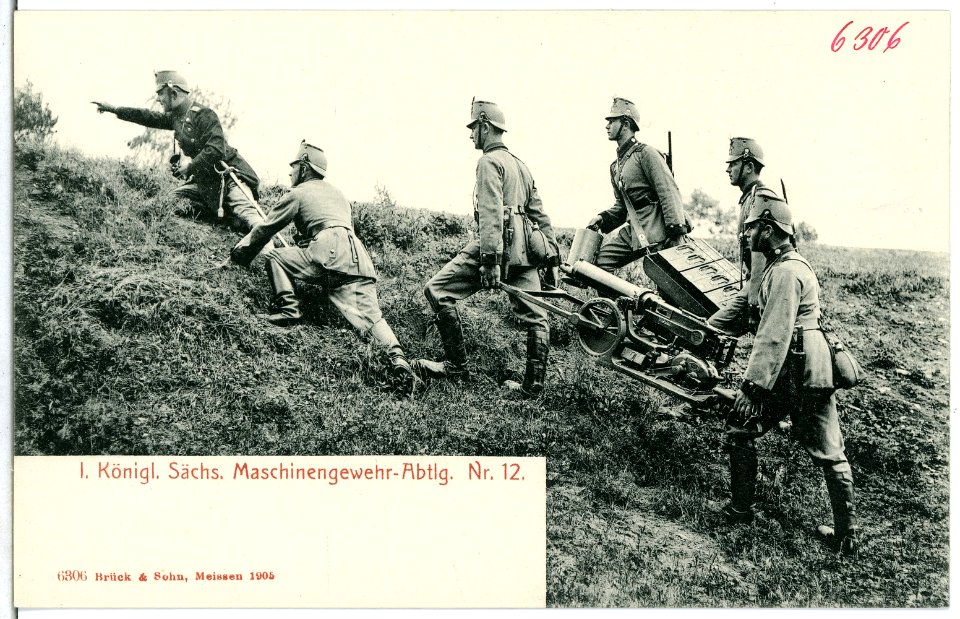06306--1905-1. Königlich Sächsische Maschinengewehr-Abteilung Nr. 12-Brück & Sohn Kunstverlag