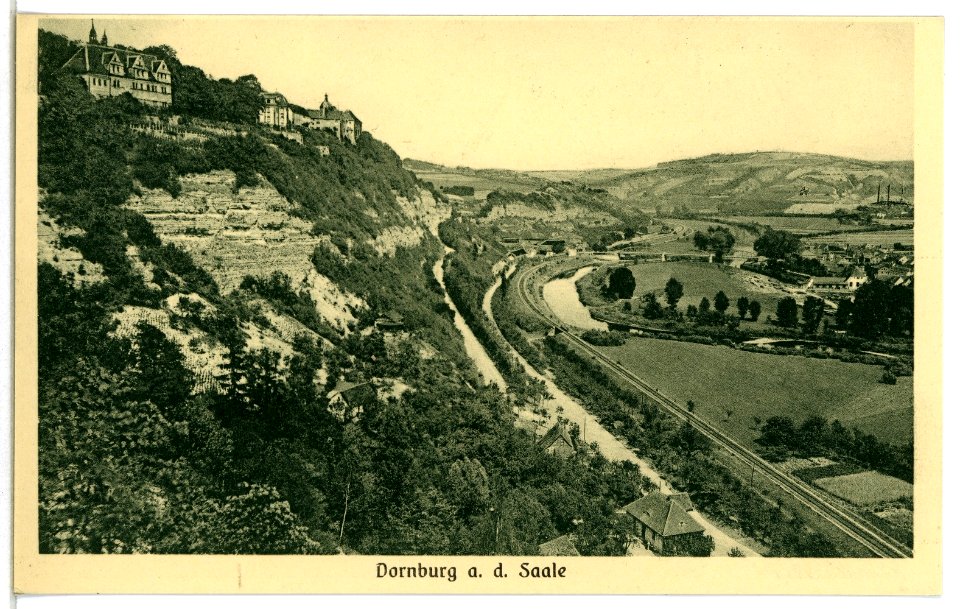 05812-Dornburg-1905-Blick zum Goethe-Schloß-Brück & Sohn Kunstverlag