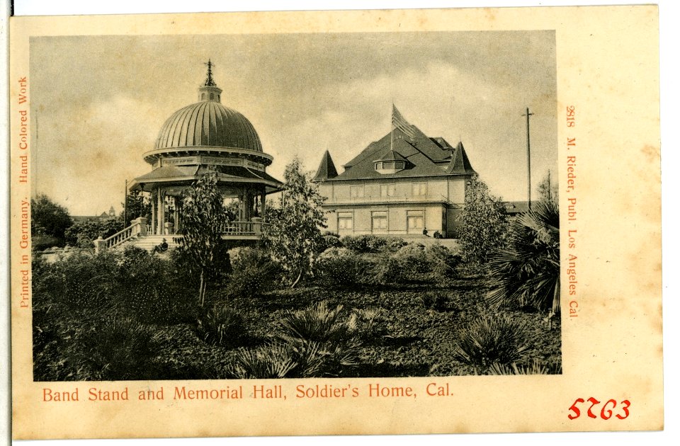 05763-Soldier`s Home-1905-Band Stand and Memorial Hall, Soldiers Home-Brück & Sohn Kunstverlag