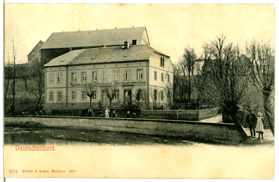 05774-Deutschenbora-1905-Restauration, Bäckerei, Materialwarenhandlung-Brück & Sohn Kunstverlag