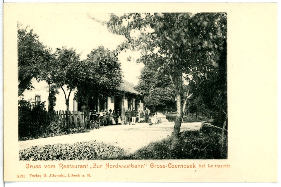 05193-Groß Czernosek-1904-Restaurant zur Nordwestbahn bei Leitmeritz-Brück & Sohn Kunstverlag