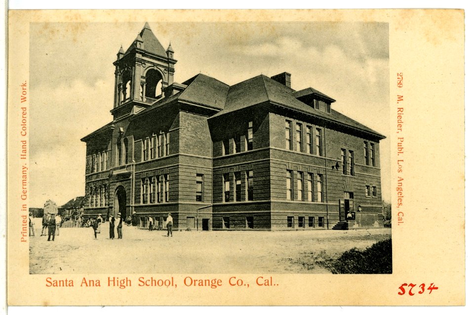 05734-Orange Co.-1905-Santa Ana High School, Orange Co.-Brück & Sohn Kunstverlag