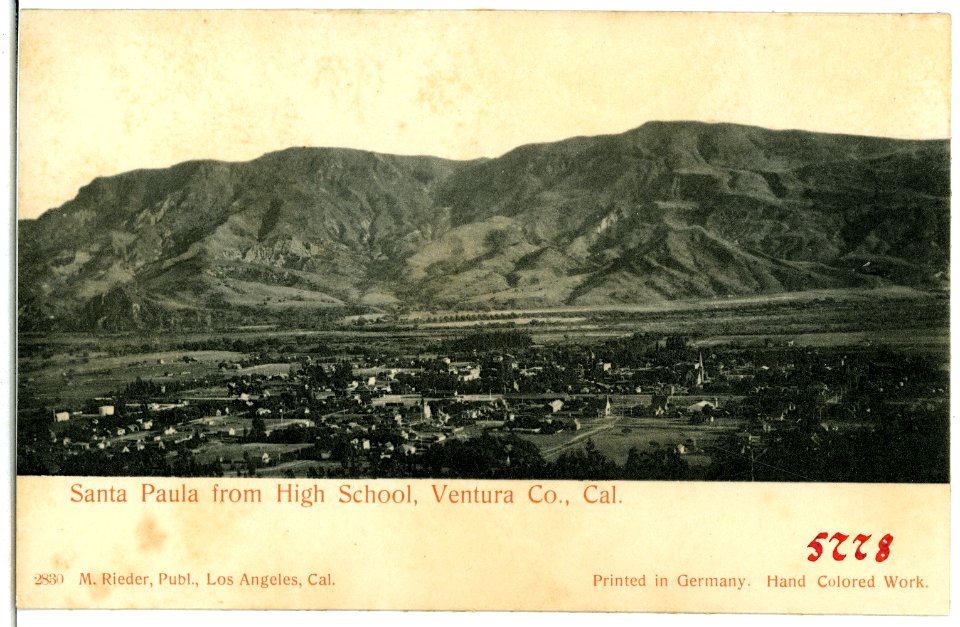 05778-Ventura Co.-1905-Santa Paula from High School-Brück & Sohn Kunstverlag