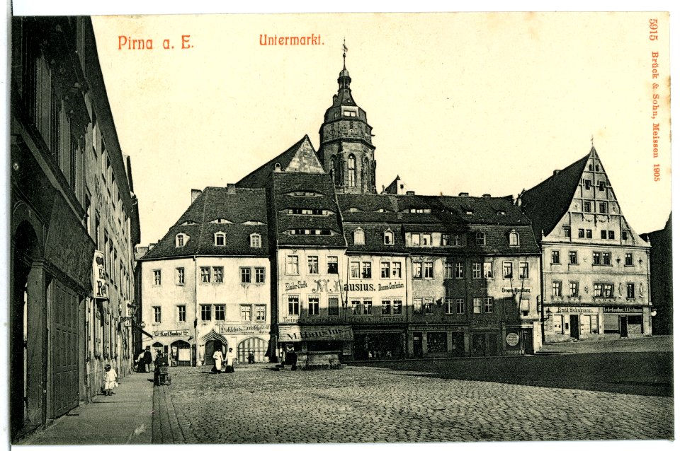 05915-Pirna-1905-Untermarkt-Brück & Sohn Kunstverlag