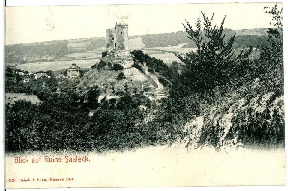 06135-Saaleck-1905-Ruine Saaleck-Brück & Sohn Kunstverlag