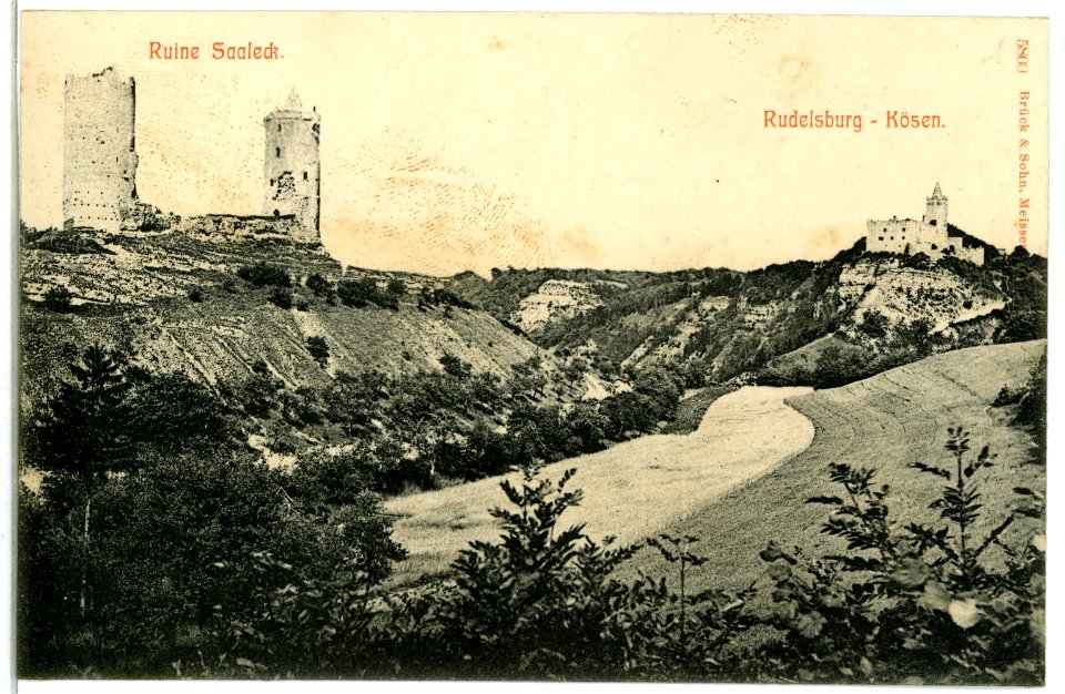 05809-Kösen-1905-Ruine Saaleck - Rudelsburg Kösen-Brück & Sohn Kunstverlag