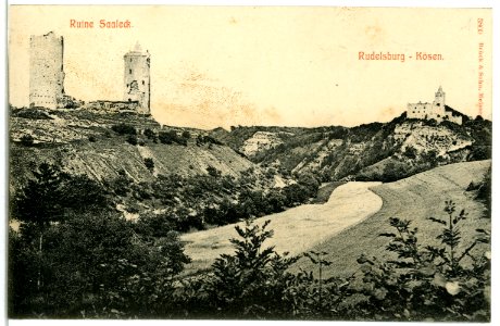 05809-Kösen-1905-Ruine Saaleck - Rudelsburg Kösen-Brück & Sohn Kunstverlag