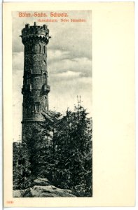 05930-Tetschner Schneeberg-1905-Aussichtsturm Hoher Schneeberg-Brück & Sohn Kunstverlag