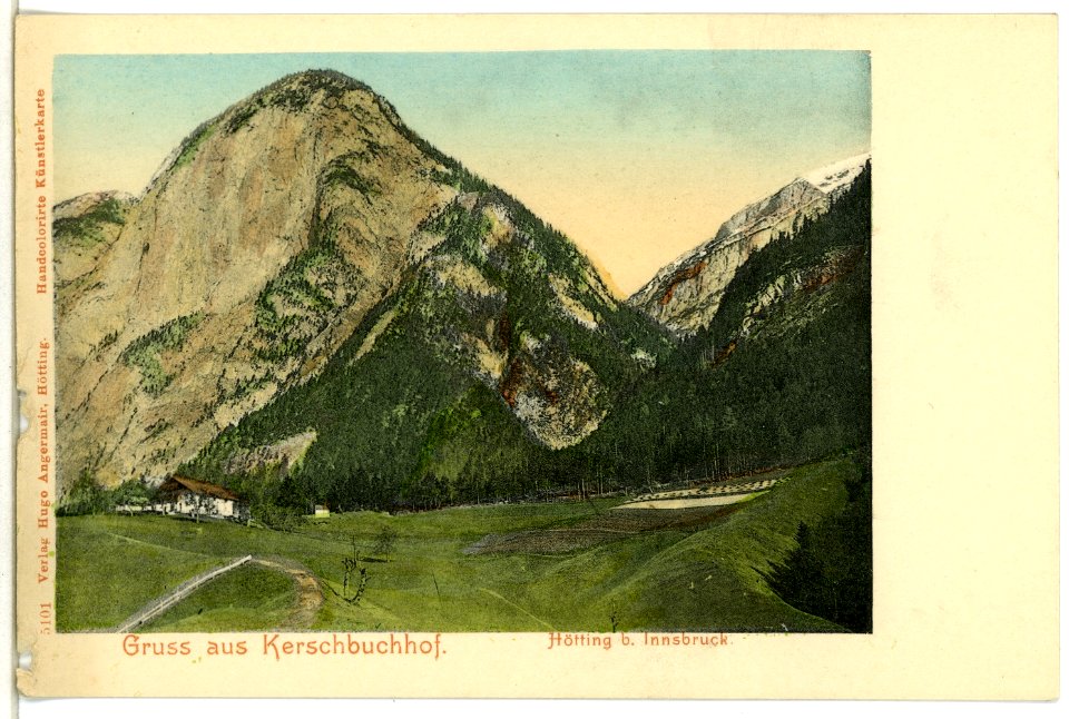 05101-Kerschbuchhof-1904-Blick in die Tiroler Berge-Brück & Sohn Kunstverlag