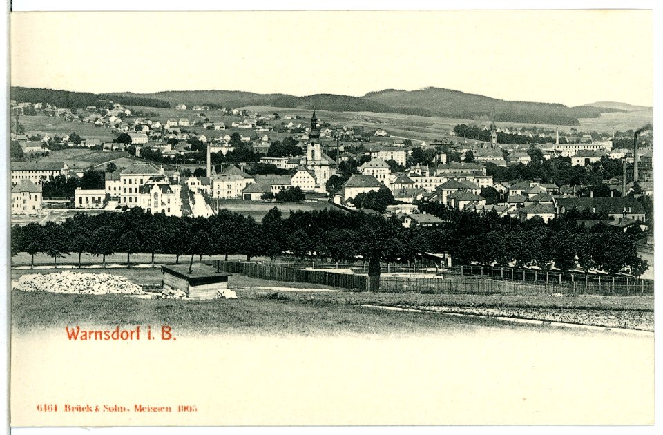 06464-Warnsdorf-1905-Blick über Warnsdorf-Brück & Sohn Kunstverlag