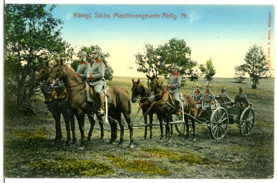 06301--1905-1. Königlich Sächsische Maschinengewehr-Abteilung Nr. 12-Brück & Sohn Kunstverlag