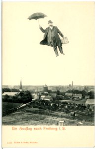 05158-Freiberg-1904-Blick nach Freiberg - Fliegender Mann-Brück & Sohn Kunstverlag