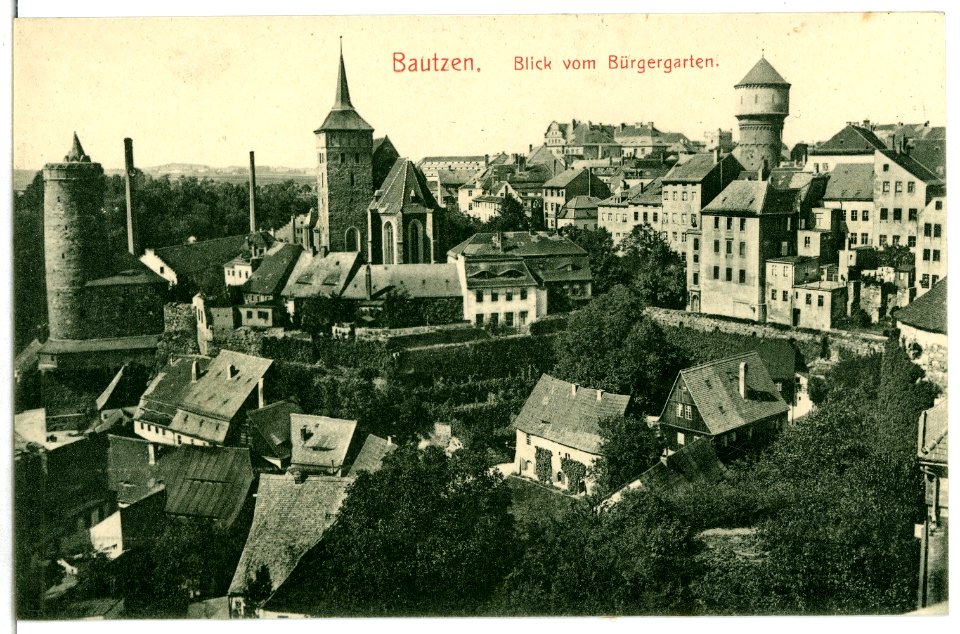04997-Bautzen-1903-Blick vom Bürgergarten auf die Stadt-Brück & Sohn Kunstverlag