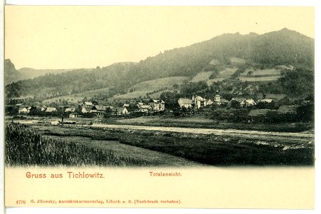 04770-Tichlowitz-1903-Blick auf Tichlowitz mit Dampfer-Brück & Sohn Kunstverlag
