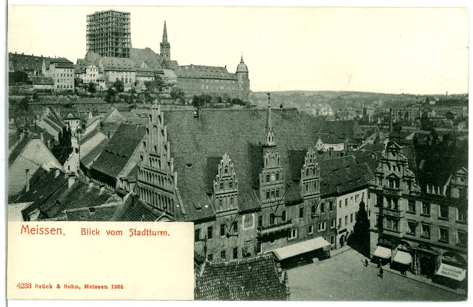 06233-Meißen-1905-Blick von der Frauenkirche-Brück & Sohn Kunstverlag