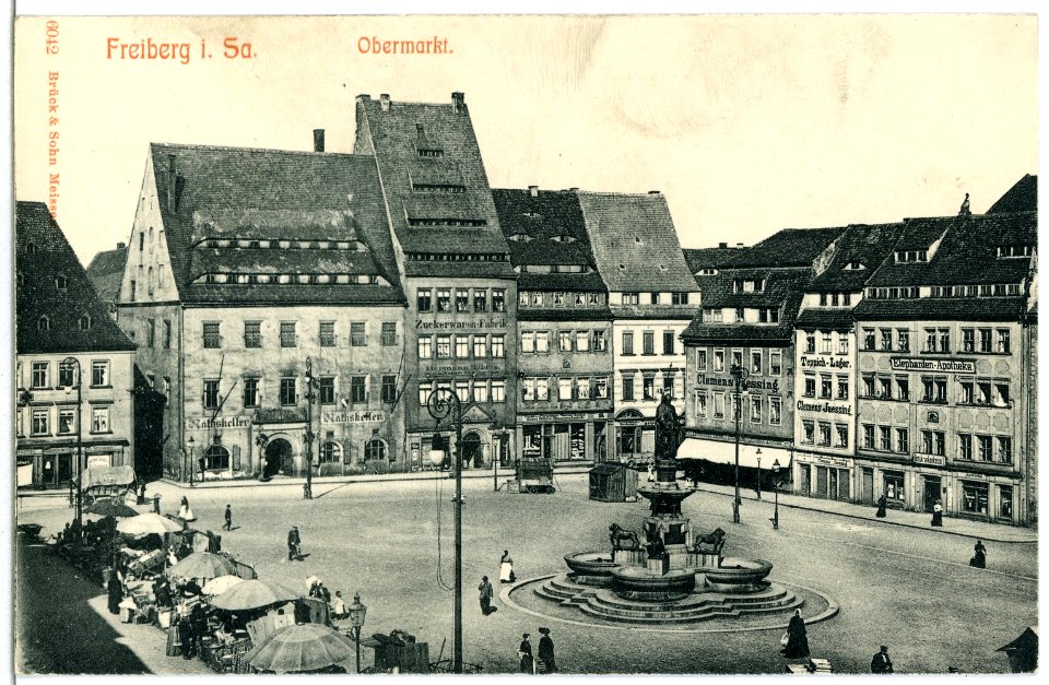 06041-Freiberg-1905-Obermarkt-Brück & Sohn Kunstverlag