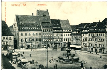 06041-Freiberg-1905-Obermarkt-Brück & Sohn Kunstverlag