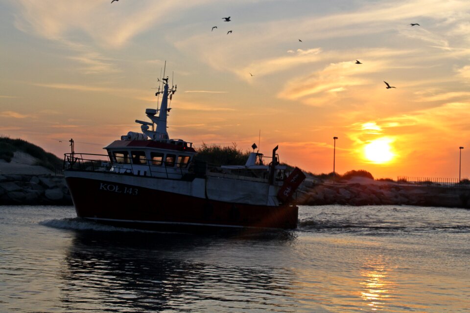 Polish sea evening sunset