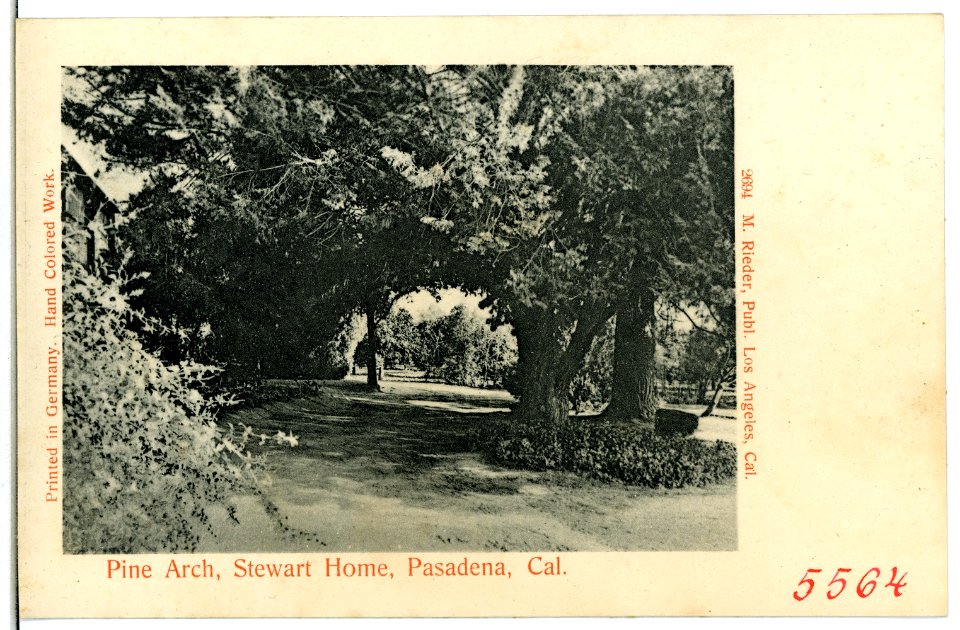 05564-Pasadena-1904-Pine Arch, Stewart Home, Pasadena-Brück & Sohn Kunstverlag