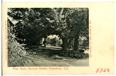 05564-Pasadena-1904-Pine Arch, Stewart Home, Pasadena-Brück & Sohn Kunstverlag