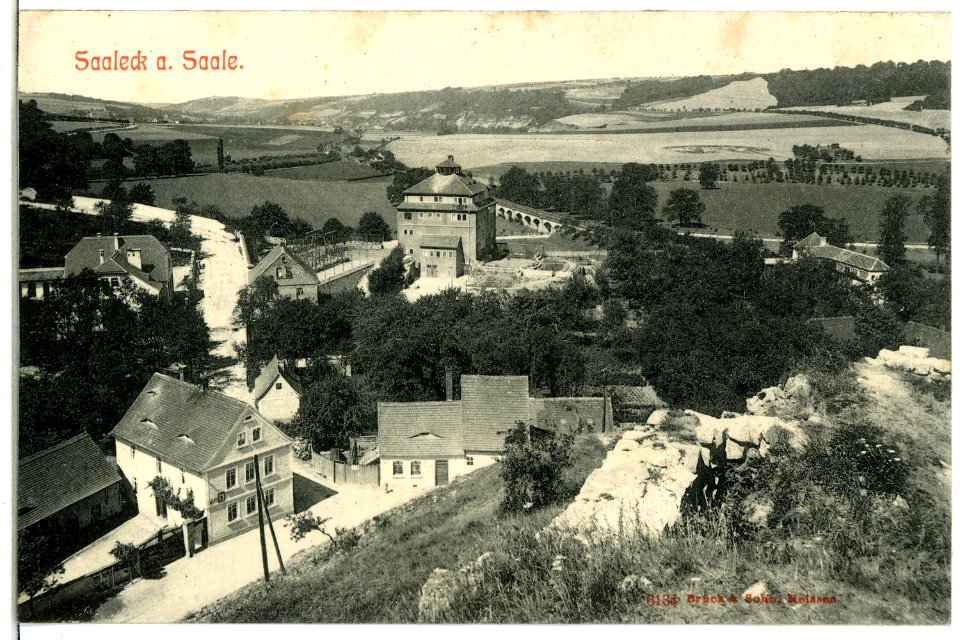 06134-Saaleck-1905-Blick auf Saaleck-Brück & Sohn Kunstverlag