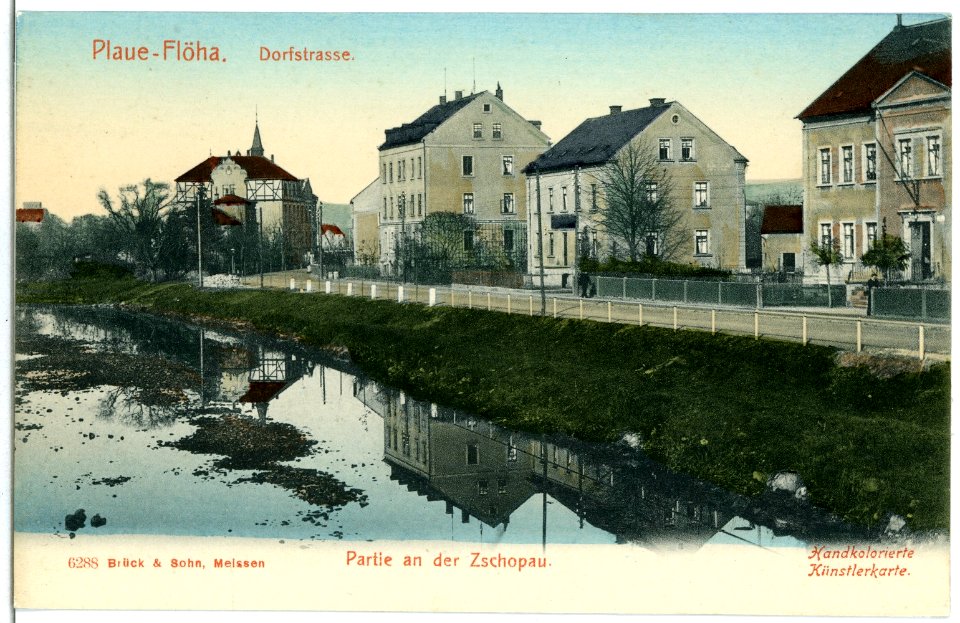 06288-Flöha-1905-Plaue - Dorfstraße-Brück & Sohn Kunstverlag