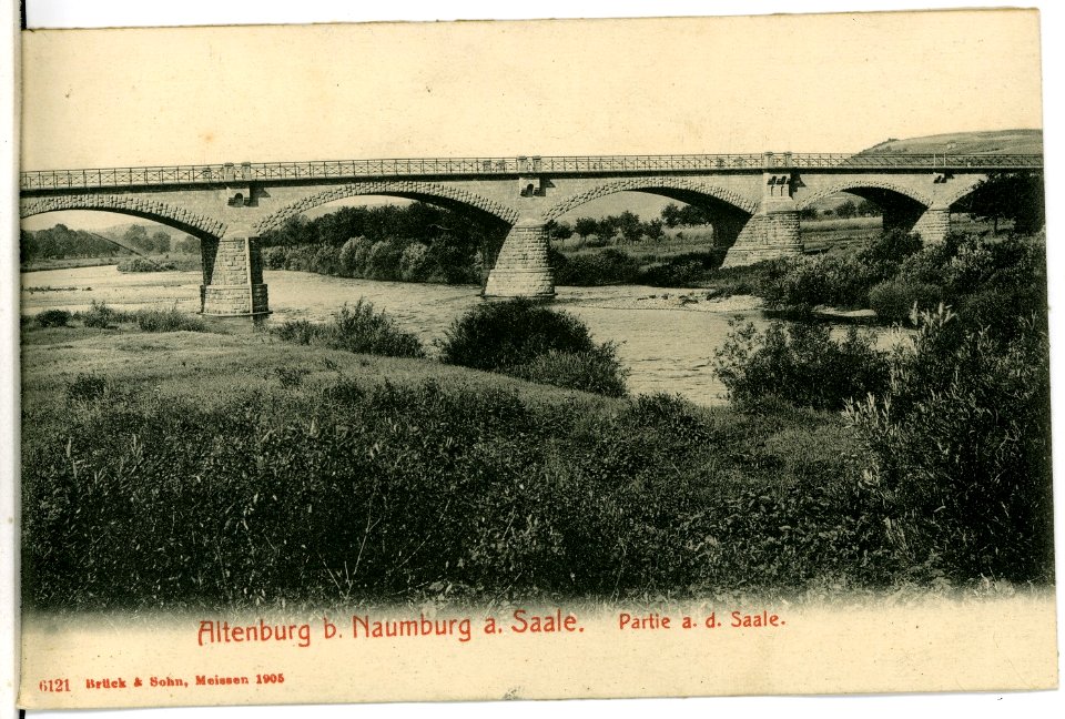 06121-Altenburg-1905-Brücke über die Saale-Brück & Sohn Kunstverlag