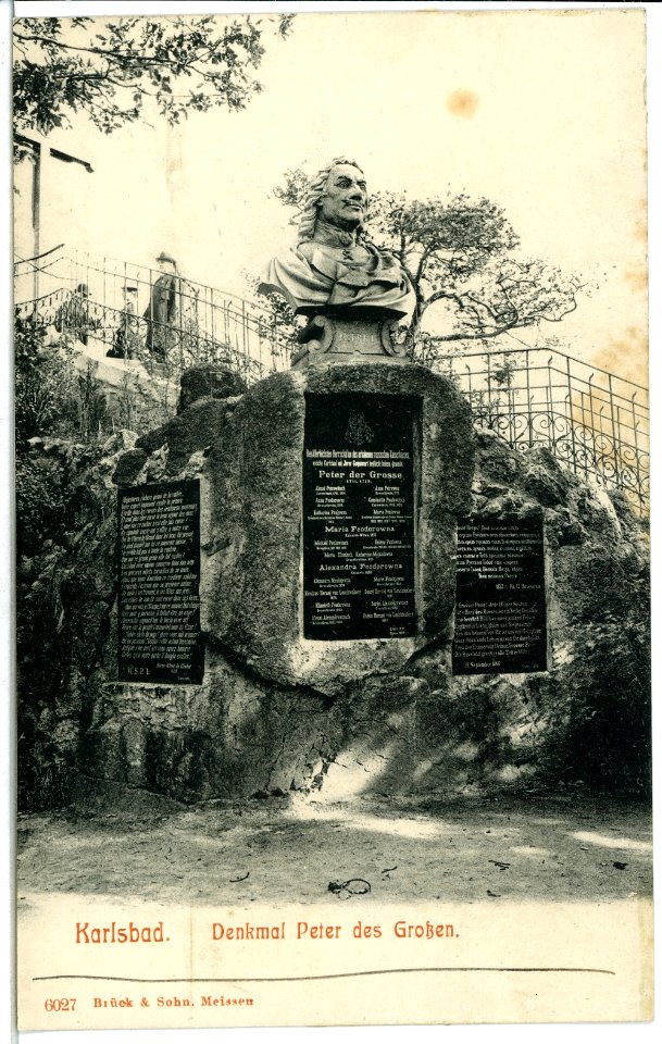 06027-Karlsbad-1905-Denkmal Peter des Großen-Brück & Sohn Kunstverlag