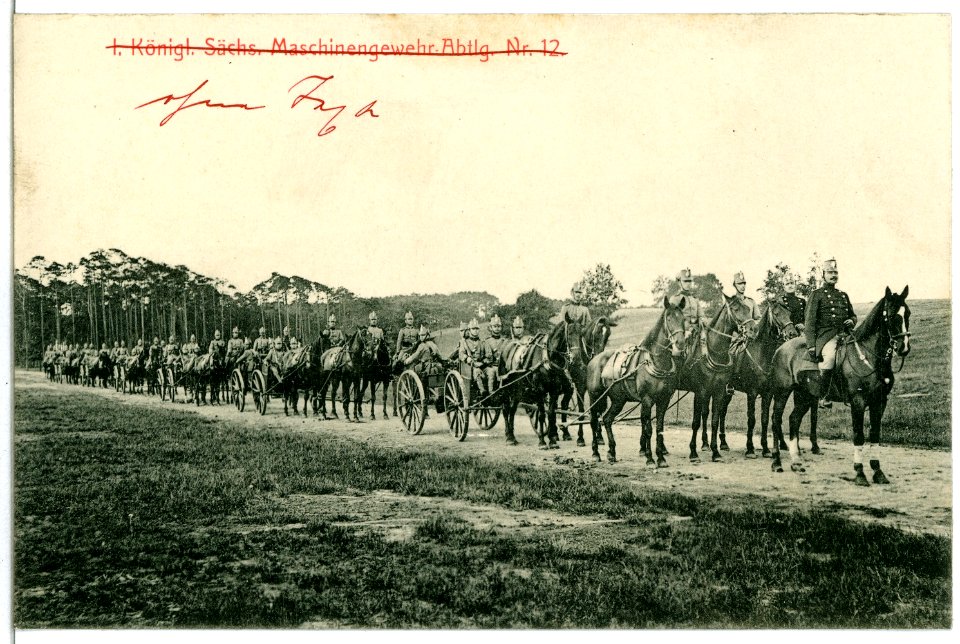06298--1905-1. Königlich Sächsische Maschinengewehr-Abteilung Nr. 12-Brück & Sohn Kunstverlag