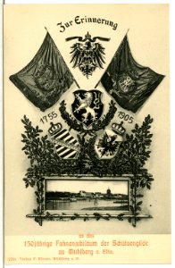 05790-Mühlberg-1905-150 jährige Fahnenjubiläum der Schützengilde-Brück & Sohn Kunstverlag